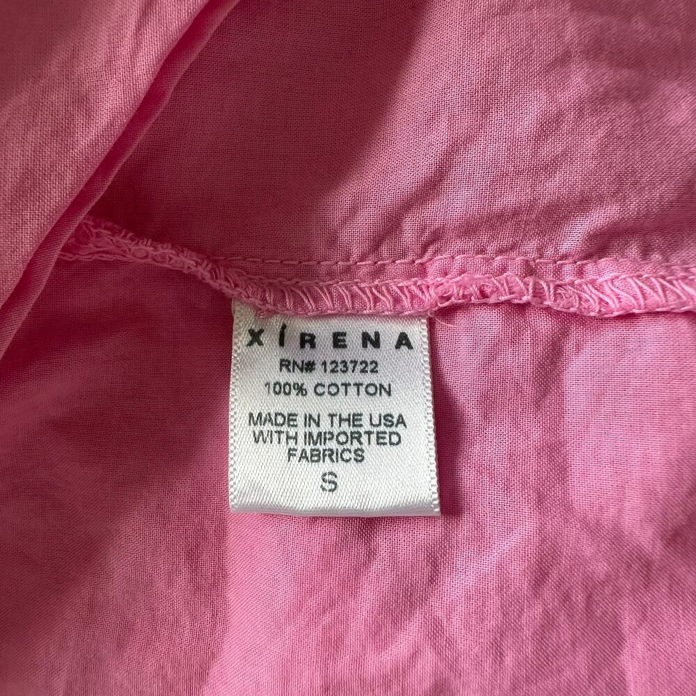 XiRENA S Top Button Down Up Shirt essential basic Channing cotton poplin Pink - Picture 4 of 6